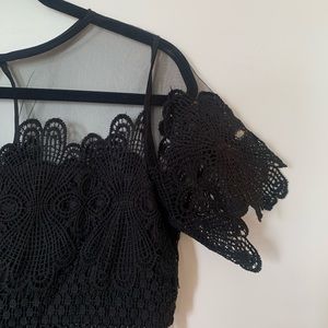 Black Lace Anglais Dress